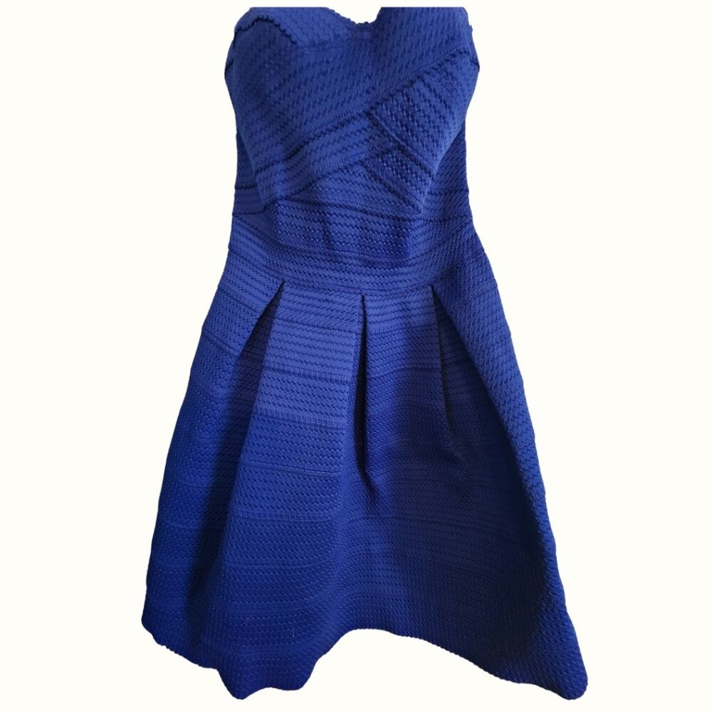 Express Sexy Strapless Blue Dress